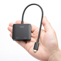 サンワサプライ USB Type CーHDMI変換アダプタ(2ポート/4K対応) AD-ALCMST2HD2 1個（直送品）