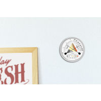 アナログ温湿度計 熱中症・インフルエンザ危険度表示 電池不要 壁掛け可能 ドリテック O-329GY 1個