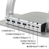 アーキサイト LIFT UP HUBーSTAND BY ME Hub付きノートPCスタンド AS-LHBM-SL 1台