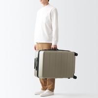 無印良品 バーを自由に調節できる ハードキャリーケース ７５Ｌ ベージュ タテ７１．５×ヨコ４６×マチ２６ｃｍ 良品計画
