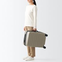 無印良品 バーを自由に調節できる ハードキャリーケース ３６Ｌ ベージュ タテ５４×ヨコ３７×マチ２４ｃｍ 良品計画