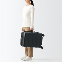 無印良品 バーを自由に調節できる ハードキャリーケース ３６Ｌ 黒 タテ５４×ヨコ３７×マチ２４ｃｍ 良品計画
