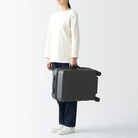 無印良品 バーを自由に調節できる ハードキャリーケース ３６Ｌ グレー タテ５４×ヨコ３７×マチ２４ｃｍ 良品計画