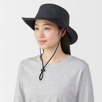 無印良品 ＵＶカット透湿撥水防水テープ使いサファリハット ５６．５～５９ｃｍ 黒 良品計画