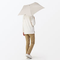無印良品 晴雨兼用 軽量 折りたたみ傘 親骨の長さ５０ｃｍ アイボリー 良品計画