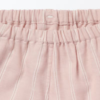 無印良品 レディース 婦人 脇に縫い目のない 二重ガーゼ長袖パジャマ 婦人ＸＬ ピンクストライプ 良品計画