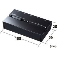 サンワサプライ 磁石付きUSB2.0手動切替器(ハブ付き・2回路) SW-US22HMG 1個