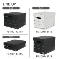 フェローズ バンカーズボックス フタ付き A4サイズ 703Sボックス ブラック 黒 FE-100143113 1セット(1枚入)