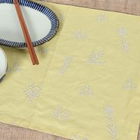 インドボタニカル刺繍ランチョンマット グレー studio CLIP