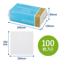 ペーパータオル 小判 パルプ シングル 100枚入 ヒビフル くり返し使える丈夫なペーパータオル 詰め替え用  1パック（100枚入）コクヨ