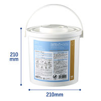 ウェットティッシュ アルコール 雑巾のように使える 超大判ウェットシート ウィルス除去 バケツタイプ 大容量 1個（100枚入）コクヨ