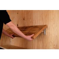 和合商事 ワンタッチ折りたたみ棚受 ステンレスタッチポン 30cm STP-300 1セット(2本入)