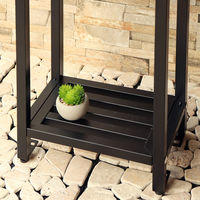 MOJYU シモン スタンドポスト ダークグレー/ブラウン木目 1台（直送品）