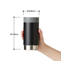 トレードワークス ペットボトルホルダー 640ml zalatto ボトルホールドサーモタンブラー ステンレス ブラック 364034 1個（直送品）