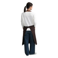 ウェーブ エプロン 無地 バイカラー2WAYエプロン COCOWALK ブラウン 412188 1個（直送品）