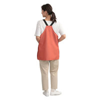 ウェーブ エプロン カラーデニムビブエプロン 無地 COCOWALK オレンジ 417115 1個（直送品）