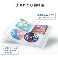 サンワサプライ CDジャケット収納対応ディスクファイルケース(32枚+32冊収納・クリア) FCD-FLBD32BCL 1個
