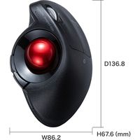 サンワサプライ Bluetoothエルゴトラックボール(チルトホイール・マルチペアリング) MA-BTTB179BK 1個（直送品）