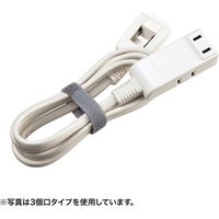 サンワサプライ マイクロタップ 2個口 1m ホワイト TAP-M61W 1個