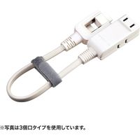 延長コード 電源タップ 0.2m 2P（ピン） 4個口 ライトグレー TAP-M802W サンワサプライ 1個（直送品）