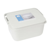 バケツ フタ付 角型 コンパクト 目盛り付き 容量5L グッドデザイン賞 きれいに暮らす。ホワイト 1個 マーナ