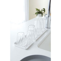 tower（タワー） スリム グラス＆マグスタンド ホワイト 1個 山崎実業 水切りかご