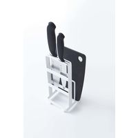 包丁＆まな板スタンド プレート ホワイト 1個 山崎実業 キッチン収納