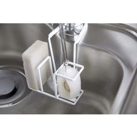 tower（タワー） 蛇口にかけるスポンジ&ブラシホルダー ホワイト 1個 山崎実業 キッチン収納