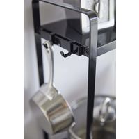 tower（タワー） コンロ横ラック2段 ブラック 1個 山崎実業 キッチン収納