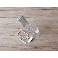 調味料ポット 小さじスプーン付 キッチン用品 ブラック 1個 マーナ