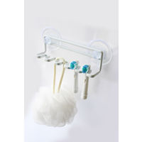 tower（タワー） 吸盤トゥースブラシホルダー 5連 ホワイト 1個 山崎実業