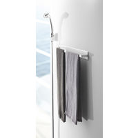 tower（タワー） マグネットバスルームタオルハンガー タワーワイド ホワイト 1個 山崎実業