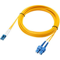 サンワサプライ  補強メガネ型光ファイバケーブル（シングルモード、LC×2-SC×2、10m） HKB-HLCSC1-10（直送品）