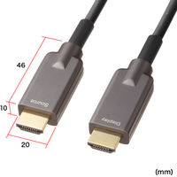 サンワサプライ  アーマードHDMIケーブル（20m） KM-HD20-UFBA20（直送品）