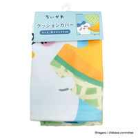 MORIPiLO ちいかわ クッションカバー (ハチワレ メロン グリーン) 45x45cm グッズ 可愛い 柔らかめ 背もたれクッション カバー おしゃれ