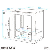 サンワサプライ 防塵ラック(W650×D550) MR-FA65H 1個（直送品）
