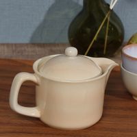 萩焼 椿秀窯 ポット ベージュ studio CLIP