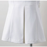 【再検品商品】住商モンブラン ローラアシュレイ ナースジャケット レディス 半袖 オフホワイト×アメリブルー 3L LW801-13　白衣（わけあり品）