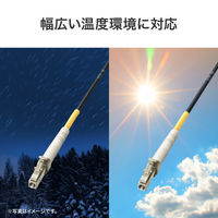 サンワサプライ  防水ロバスト光ファイバケーブル（マルチ50μmOM3、4芯、両端LC×4、10m） HKB-OM3LCLCWPRB-10（直送品）