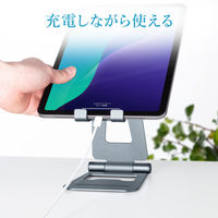 サンワサプライ  タブレットスタンド（2関節） PDA-STN82GY（直送品）