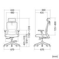 サンワサプライ ヘッドレット付ハイバックメッシュチェア SNC-ASNET8 1脚 ゲーミングチェア オフィスチェア 事務椅子 キャスター付き（直送品）