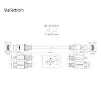 HDMIケーブル 2m HDMI2.1認証 8K･4K対応　HDMM21V2M　1個　StarTech.com
