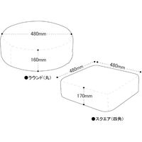 セルタン カバーリング 低反発ラウンドクッション コーデュロイ 幅480×奥行48×高さ160mm バイスブルー 1台（直送品）