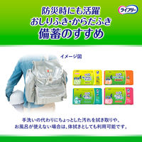 【おしりふき】【大人用/流せない】ライフリー　らくらくおしりふき　やわらか厚手　1セット(72枚入×6パック)　ユニ・チャーム