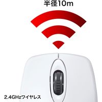 サンワサプライ 静音ワイヤレス抗菌・防水マウス MA-WIR151W 1個（直送品）