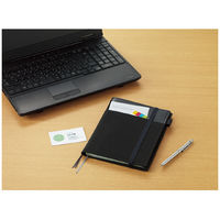 コクヨ カバーノートシステミックリングA5黒合皮 ノーV685B-D 1セット(2冊)