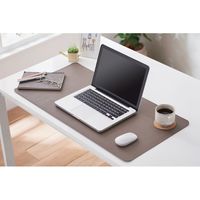 エレコム マウスパッド/レザー/大きく広げて使える/ブラウン MP-DM03BR 1個