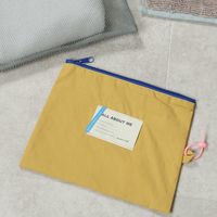 LABELフラットポーチＬ イエロー studio CLIP