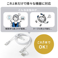 サンワサプライ USB2.0TypeーCケーブル(CtoA変換アダプタ付き・PD60W) KU-CCP60ACC10W 1本