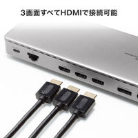サンワサプライ ドッキングステーション(HDMI/DisplayPort・4K×3画面出力対応) USB-CVDK20 1個